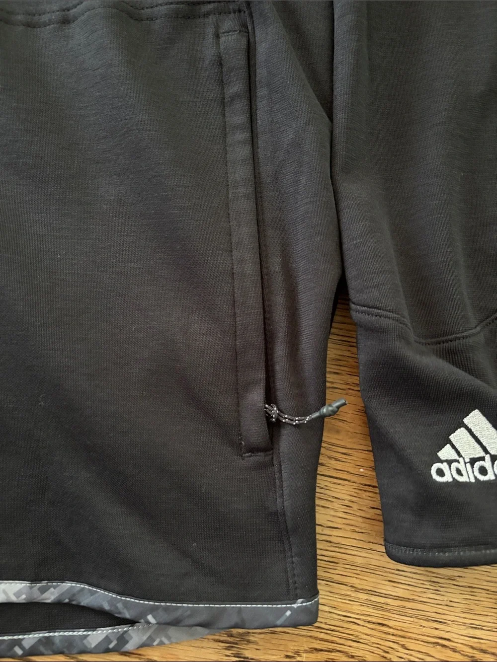 adidas Black Hoodie with Repeated 'Determination Over Negativity' Chest Graphic